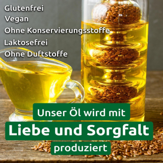 Lausitzer Leinöl - Lausitzer Gold (kaltgepresstes ungefiltertes Premium Leinöl), 105ml